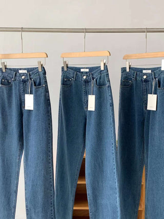 French straight jeans
