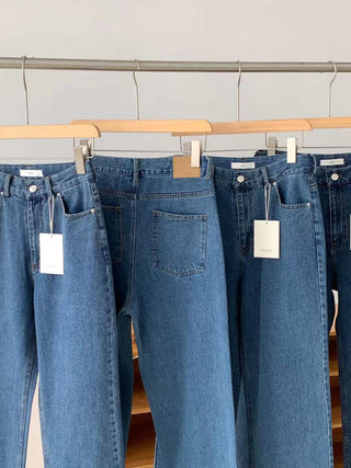 French straight jeans