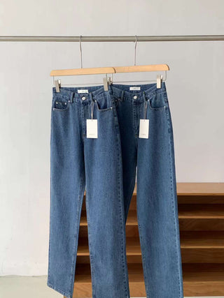 French straight jeans
