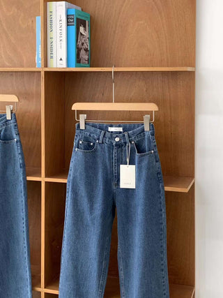 French straight jeans