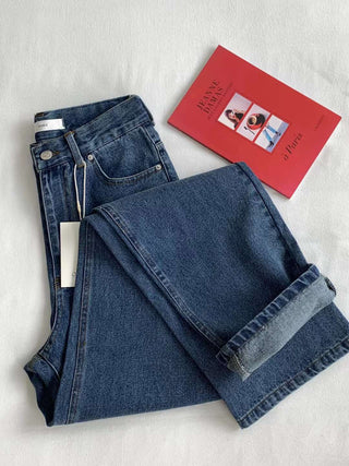 French straight jeans
