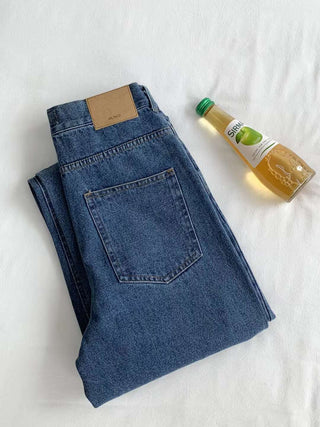 French straight jeans