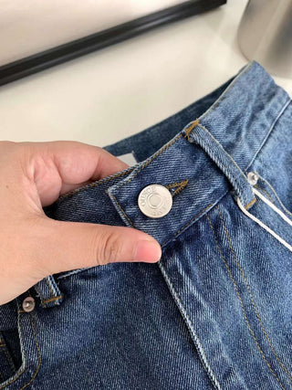 French straight jeans