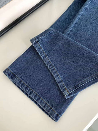 French straight jeans