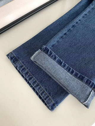 French straight jeans