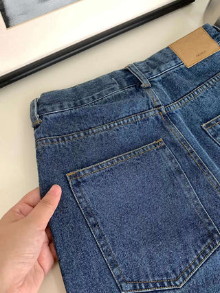 French straight jeans
