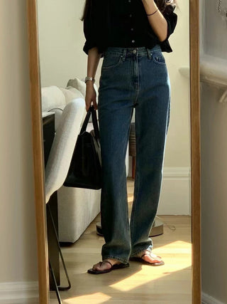 French straight jeans