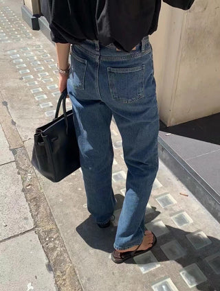 French straight jeans