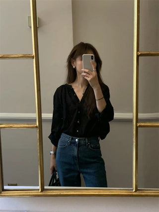 French straight jeans