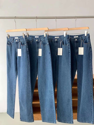 French straight jeans