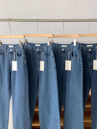 French straight jeans