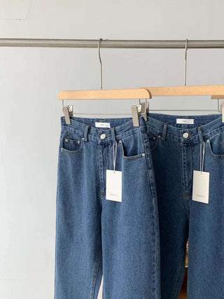 French straight jeans