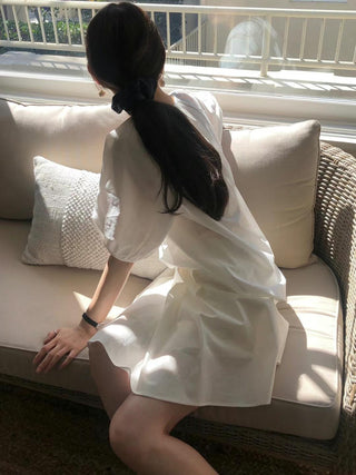 Pleated White skirt