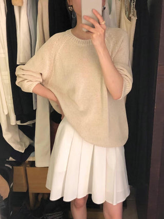 Pleated White skirt