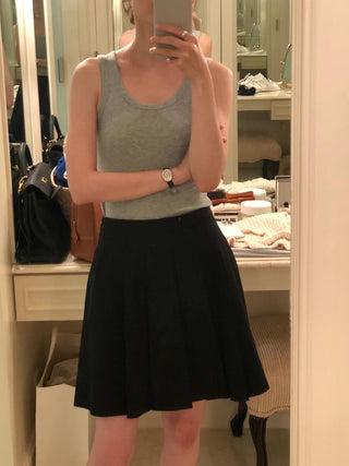 Pleated White skirt