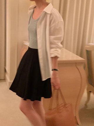 Pleated White skirt