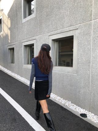 Solid knit vest