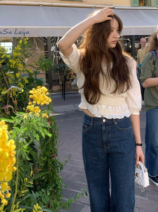 Retro straight jeans