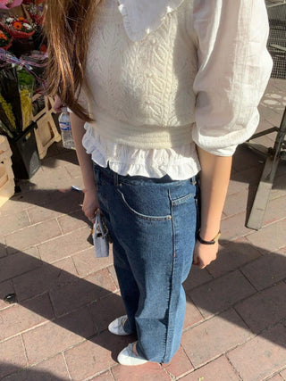 Retro straight jeans