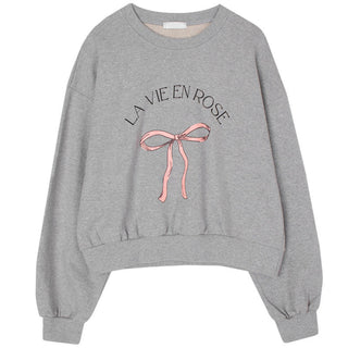Bow print sweater