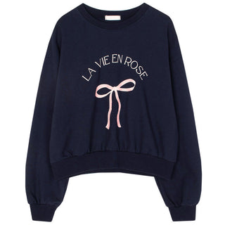Bow print sweater