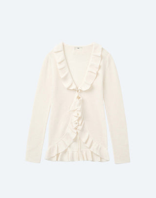 Ruffled cardigan