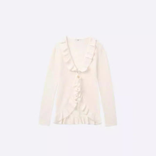 Ruffled cardigan
