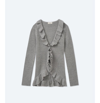 Ruffled cardigan