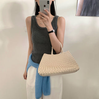 French U-neck vest Top