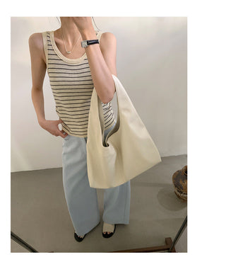 French U-neck vest Top