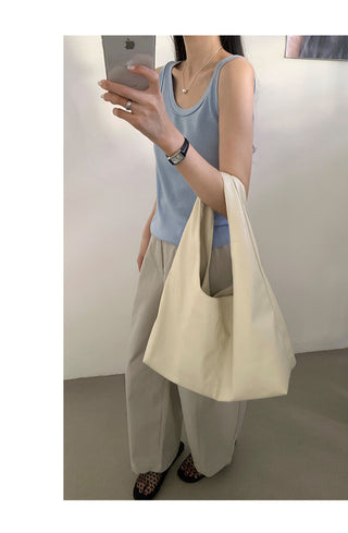 French U-neck vest Top