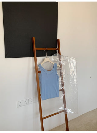 French U-neck vest Top