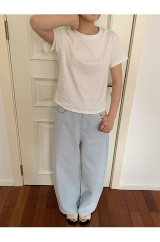 Denim bloomer pants