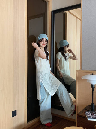 Hollow camisole dress