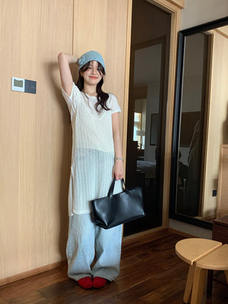 Hollow camisole dress