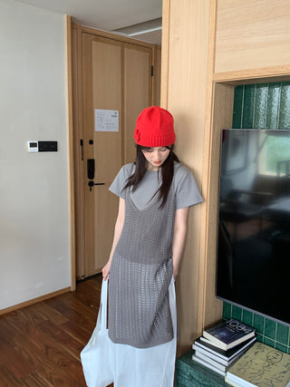 Hollow camisole dress