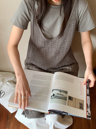 Hollow camisole dress