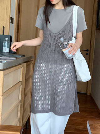 Hollow camisole dress