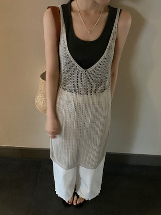 Hollow camisole dress