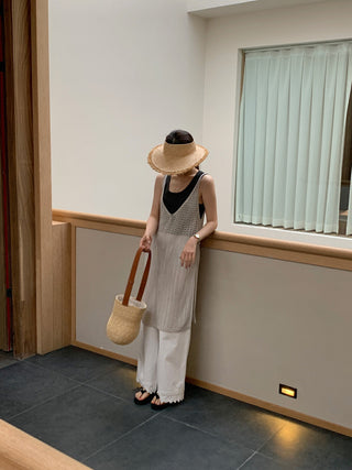 Hollow camisole dress