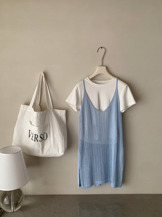 Hollow camisole dress