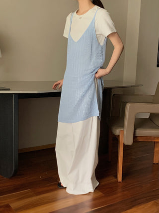 Hollow camisole dress