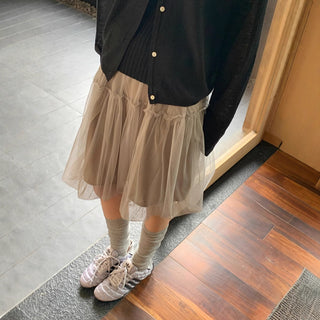 Mesh midi skirt