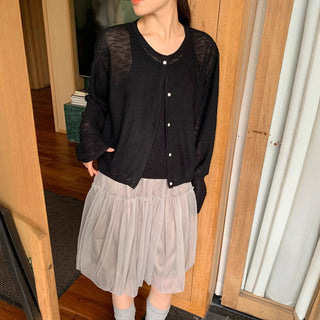 Mesh midi skirt