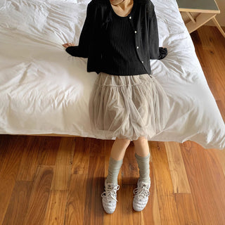 Mesh midi skirt