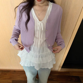 V-neck cardigan