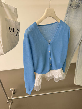 V-neck cardigan