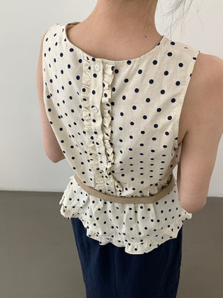 Polka dot vest