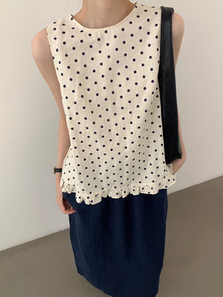 Polka dot vest