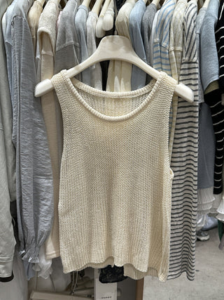 Linen knit vest